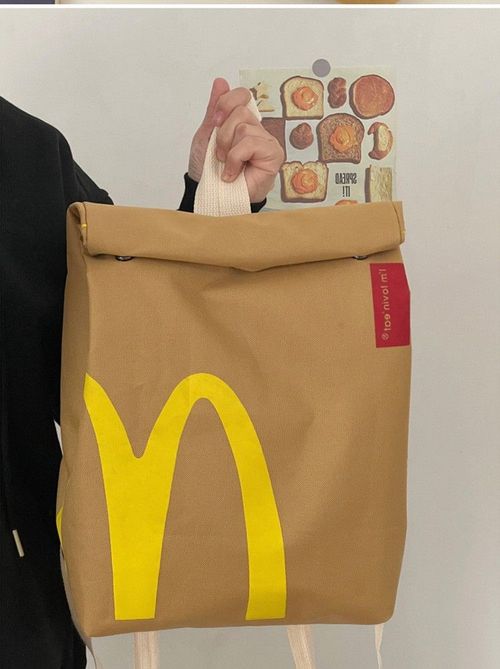 McDonald's 2026 Cute Charming Backpack for Women & Men Classic Unisex Vintage Daypack Canvas Personalized Rucksack Bookbag Shoulder Bag Crossbody Bag with Adjustable Straps and Spacious Interior