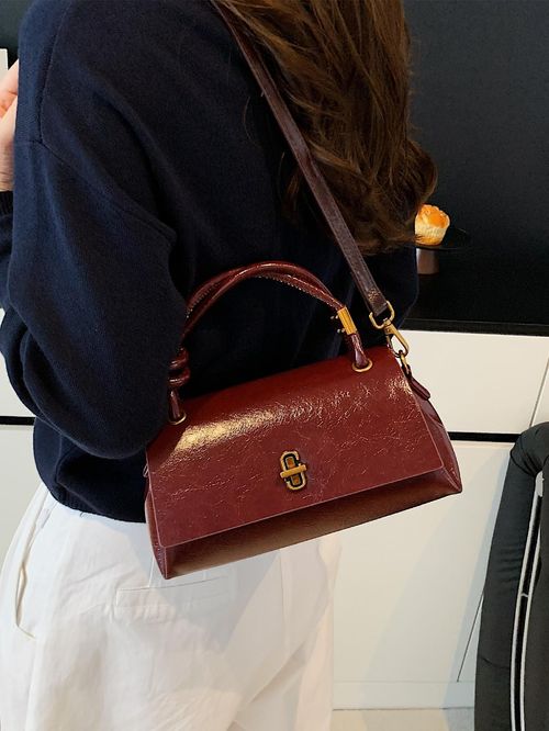 Simple Versatile Small Satchel Bag, Casual Flip Cover Clutch for Shopping & Commuting, Stylish Crossbody Shoulder Bag, Crossbody Clutch Purse