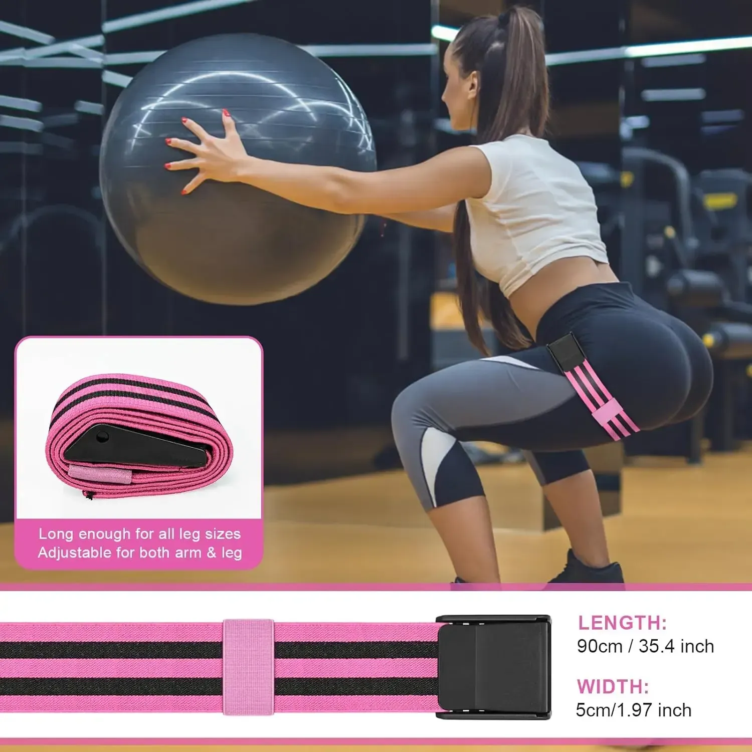 Booty Bands for Women Glutes & Hip Building, Blood Flow Restriction Bands BFR Bundle Booty Bands, Best Fabric Glute Bands Resistance Bands for Exercising Your Butt,Squat,Thigh