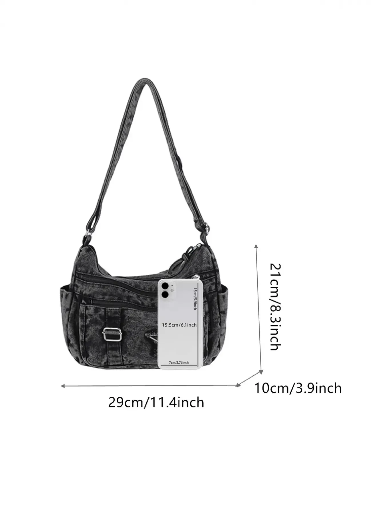 Casual and fashionable multi pocket star pattern design bag Embellished Shoulder Bag can be worn on one shoulder or diagonally