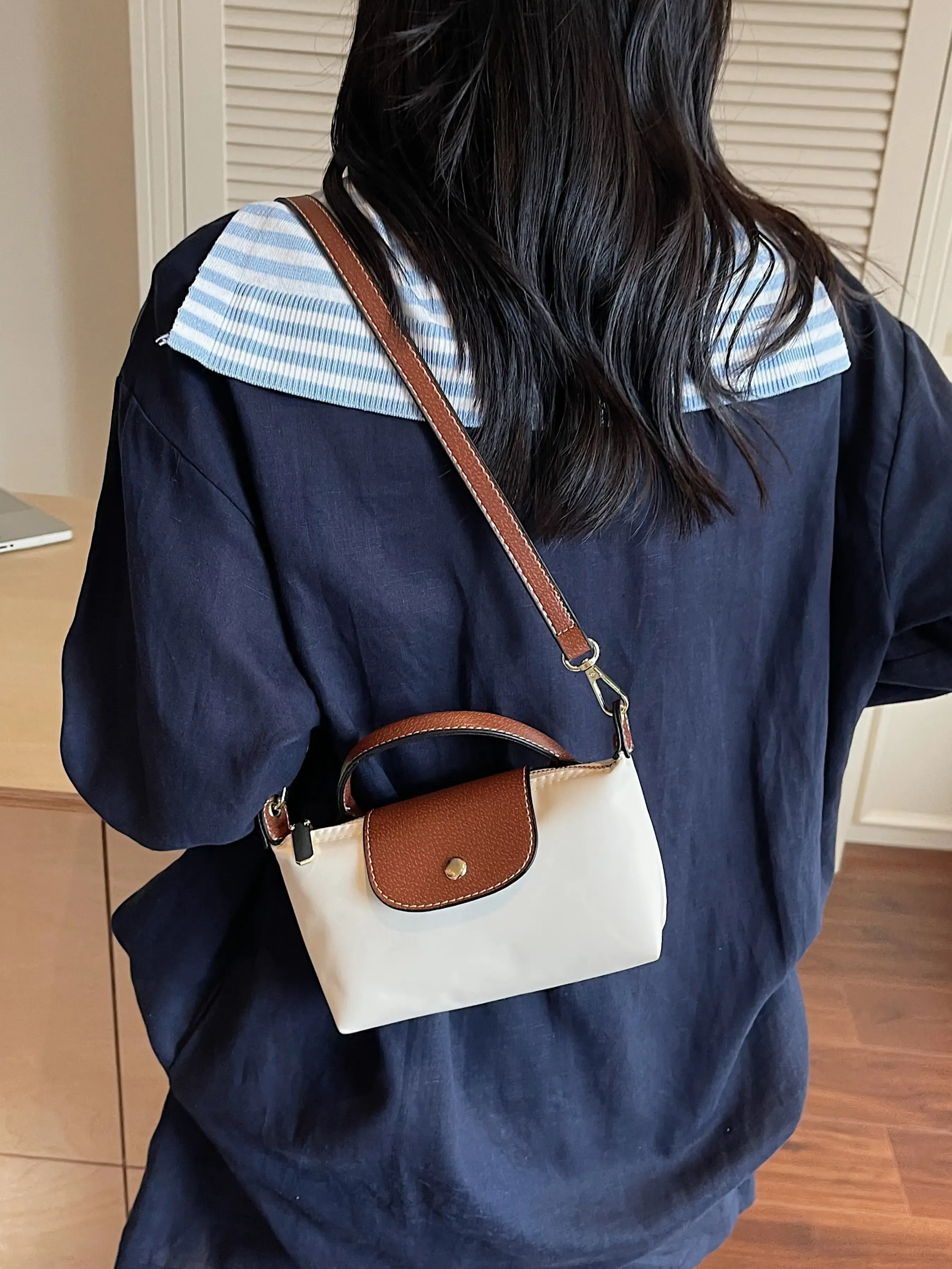 High-End Design Women's New Style Casual Fashion Crossbody Bag, Colorblock Nylon Handbag, Versatile Shoulder Bag, Elegant Single Strap Purse, Fashionable Shoulder Bag