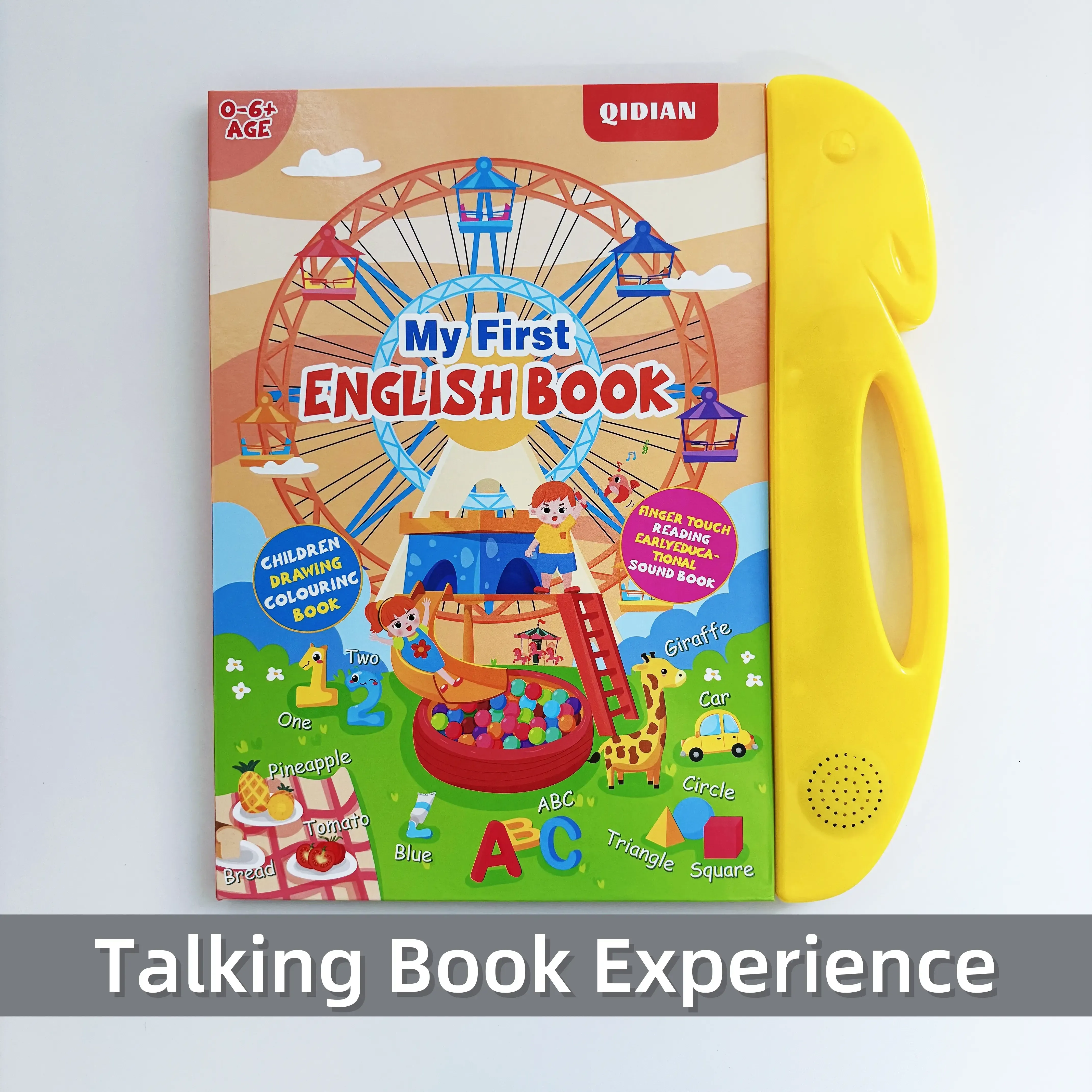 Educational Toy for Kids Ages 3–6 – Talking Sound Book with 114+ Words, 7 Themes, 4 Songs Interactive Learning for Early Education| Encourages Independent Play & Fun Learning for Kids Vocabulary Flashcards Colorful Round Square Circle Animals