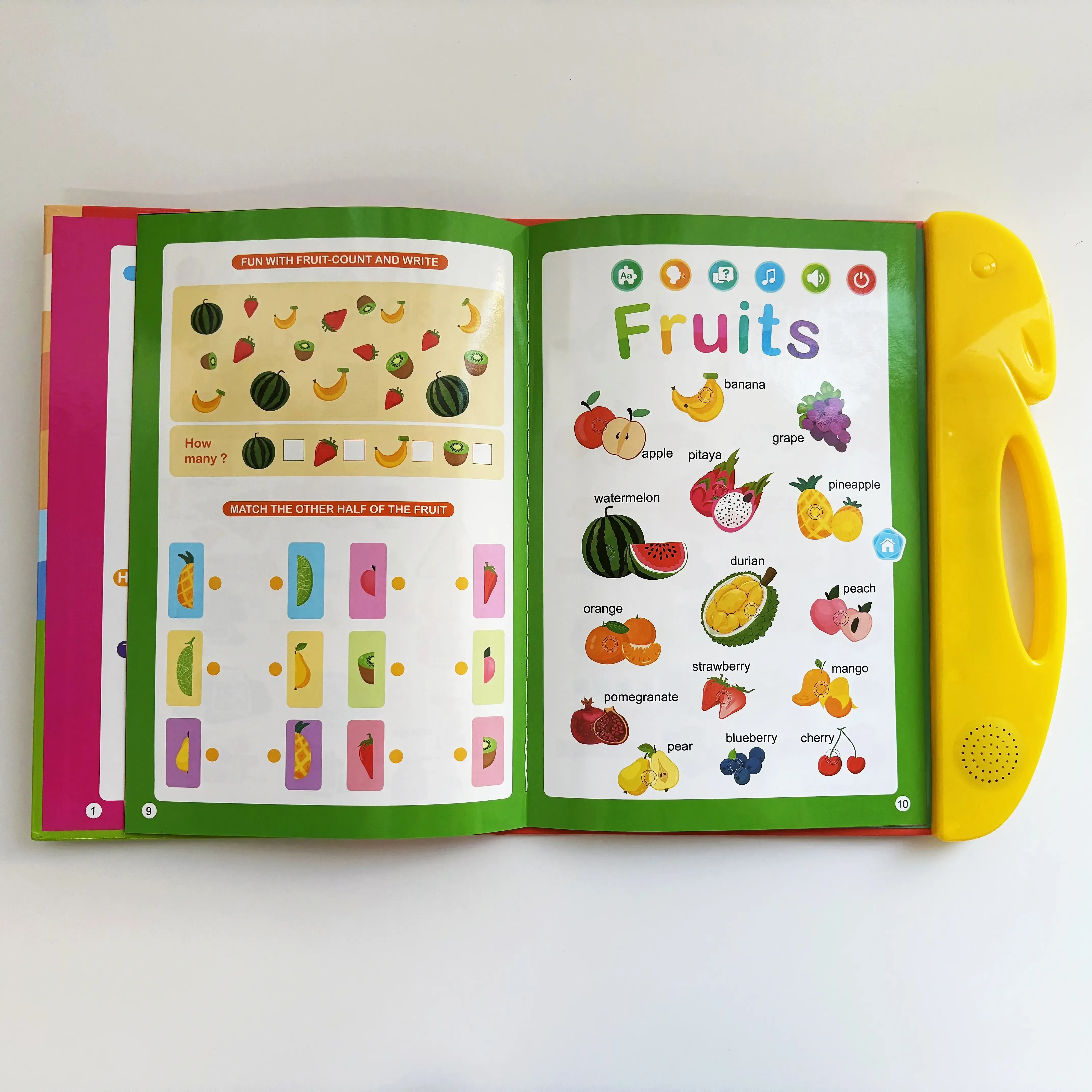 Educational Toy for Kids Ages 3–6 – Talking Sound Book with 114+ Words, 7 Themes, 4 Songs Interactive Learning for Early Education| Encourages Independent Play & Fun Learning for Kids Vocabulary Flashcards Colorful Round Square Circle Animals