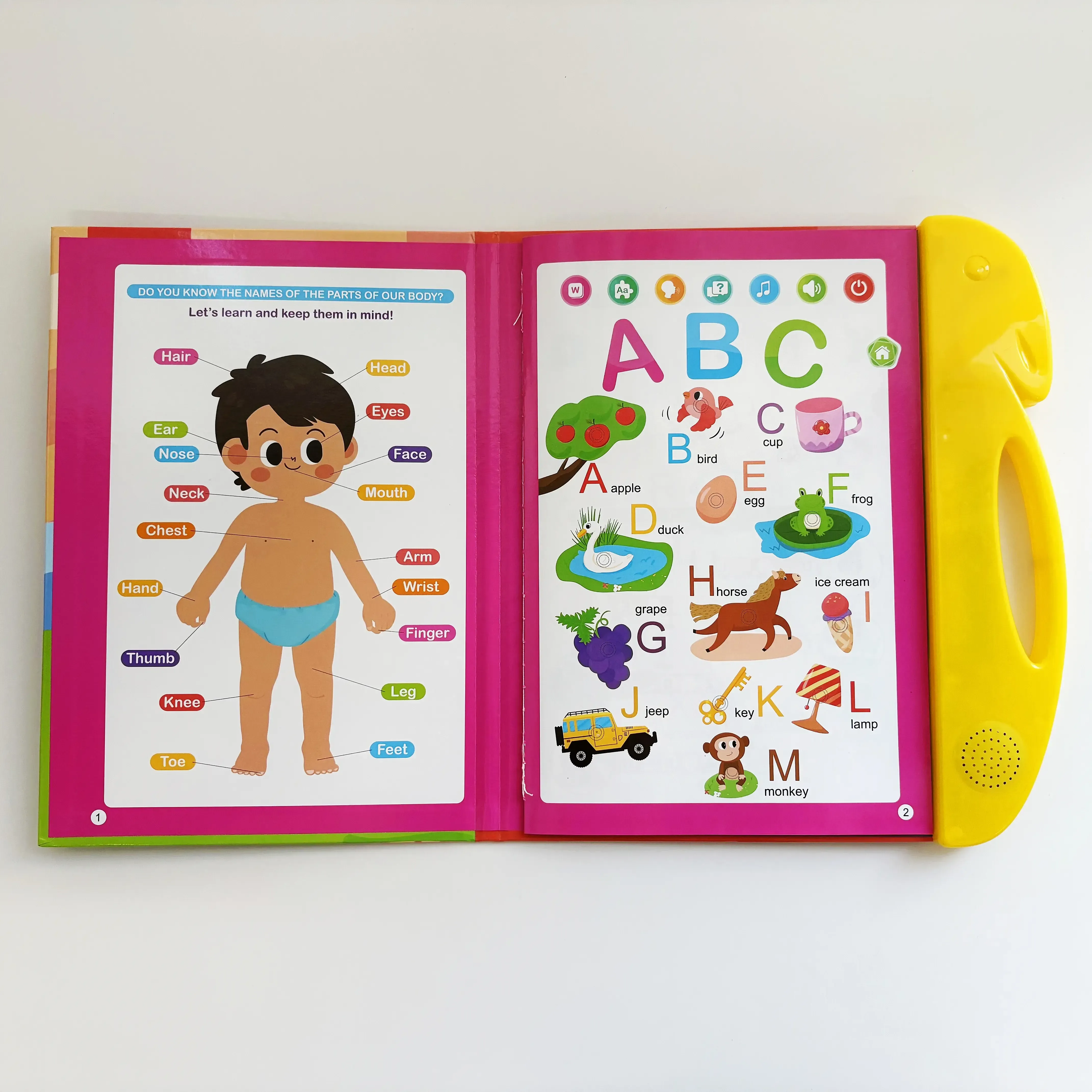 Educational Toy for Kids Ages 3–6 – Talking Sound Book with 114+ Words, 7 Themes, 4 Songs Interactive Learning for Early Education| Encourages Independent Play & Fun Learning for Kids Vocabulary Flashcards Colorful Round Square Circle Animals