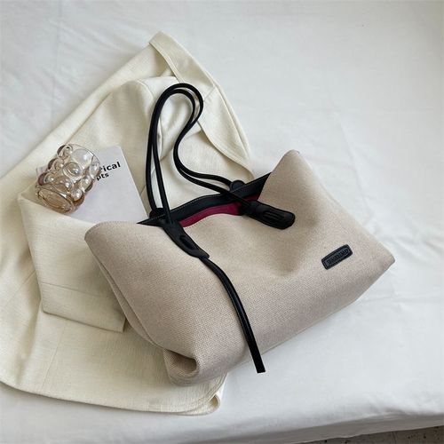 Women's Summer 2026 Elegant Large Capacity Tote Bag with Pockets Inside, Casual Trendy Handbag & Shoulder Bag, Tote Bag for Trip & Business, Ladies Purse, Stylish Tote Bag