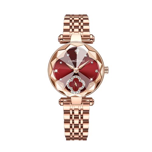 Luxury Four Leaf Clover Diamond Watch for Women Water Resistant Scratch Resistant Fashionable Timepiece with Adjustable Strap Perfect Mothers Day Gift for Wife or Mom