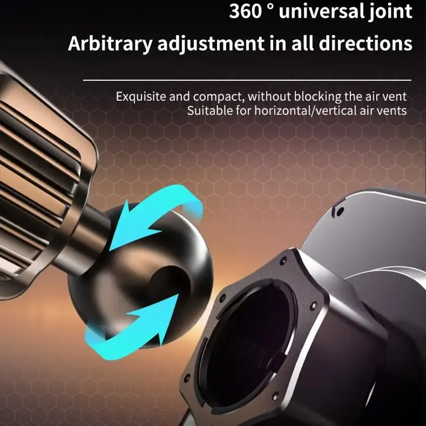 Wireless Car Charger Fast Rotatable Auto Clamping Car Charger Phone Holder fit iPhone Pro tags Smartphone Cellphone Charging Electronic magnetic 360 rotating Lightning Bracket