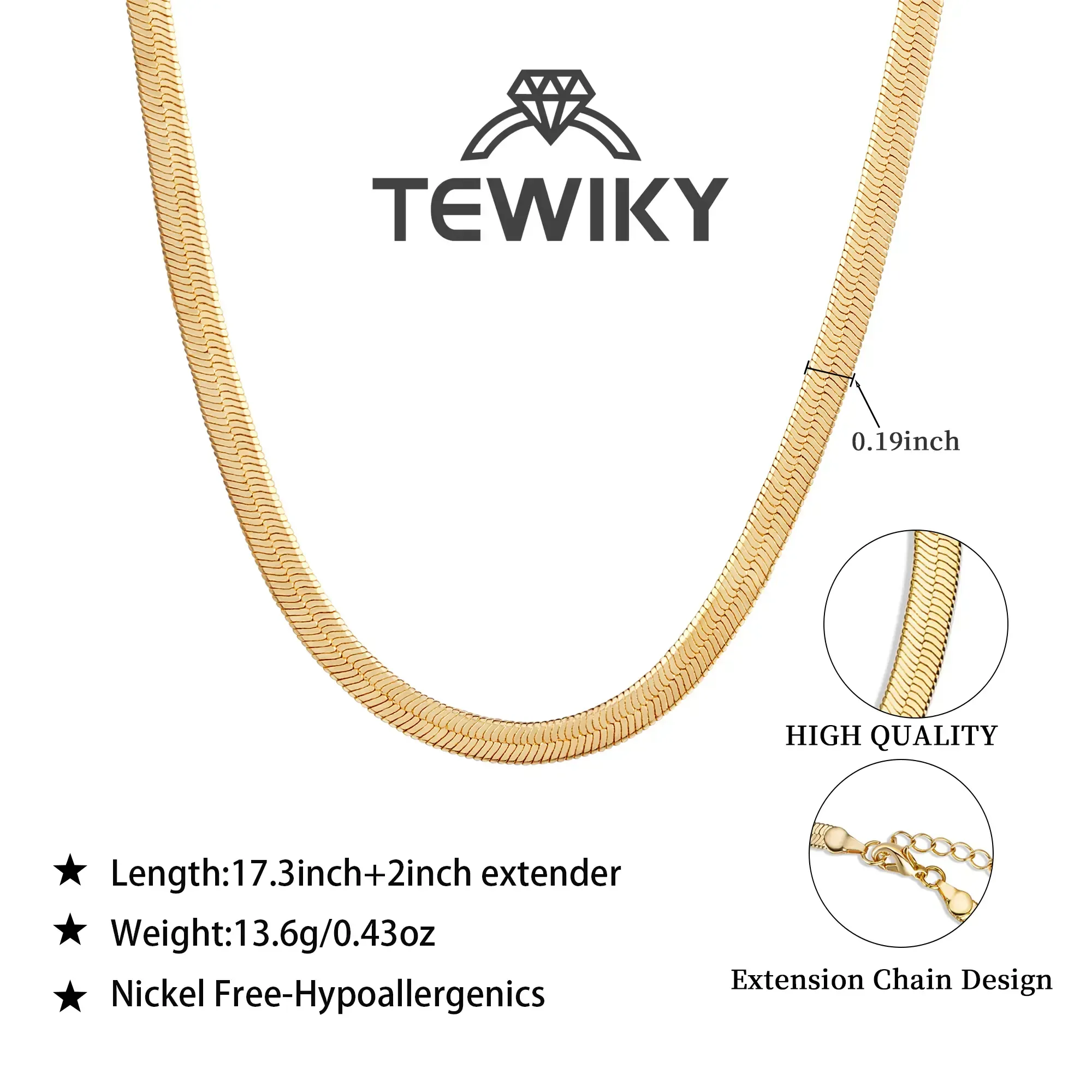 Spring Summer Jewelry, Exquisite Gold Necklaces for Women, Dainty Gold Herringbone Choker Necklace Thin Layered Snake Chain Jewelry for Gifts and Teen Gifts