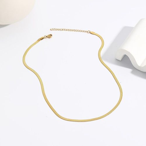 Spring Summer Jewelry, Exquisite Gold Necklaces for Women, Dainty Gold Herringbone Choker Necklace Thin Layered Snake Chain Jewelry for Gifts and Teen Gifts
