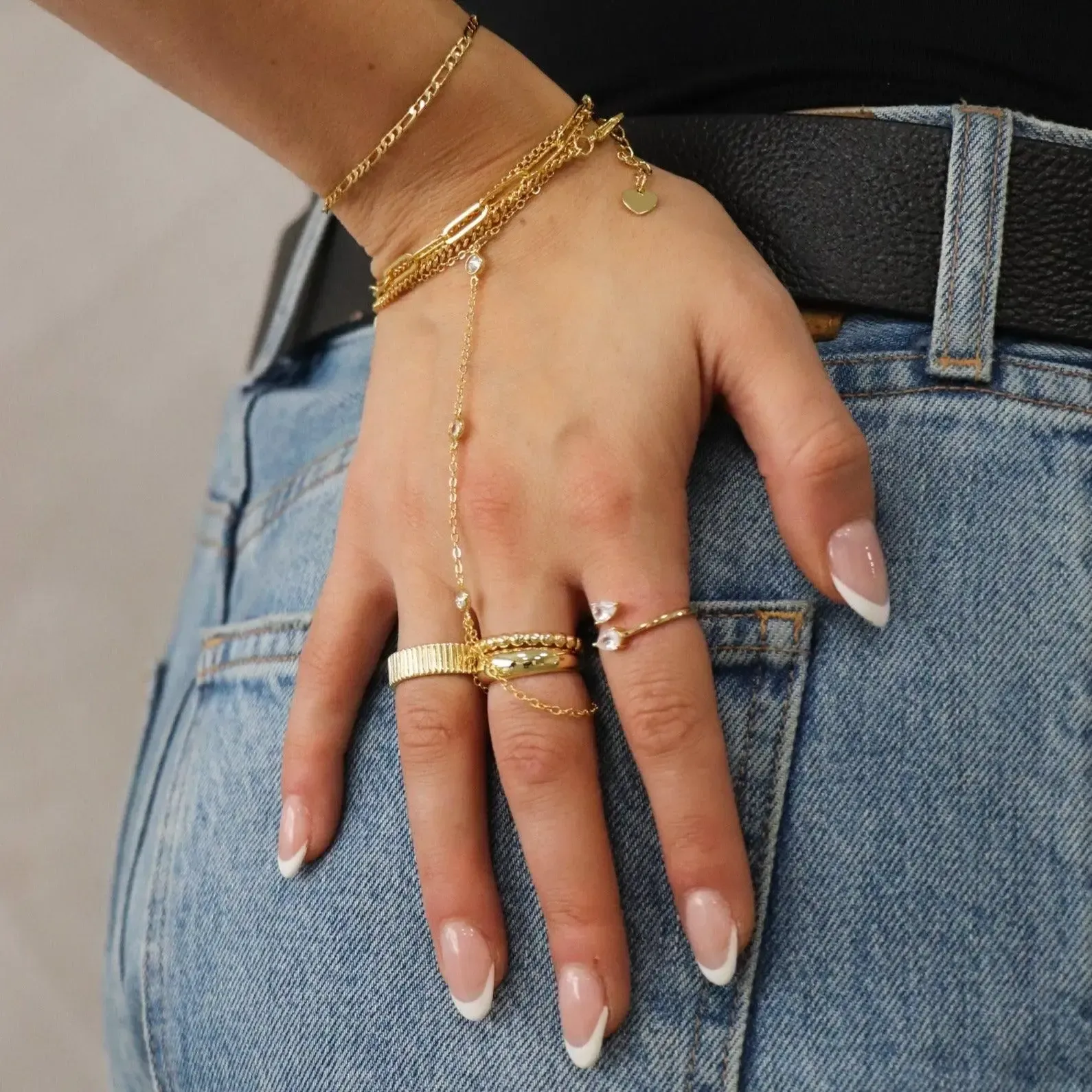 7-Inch Women's Waterproof Love Bracelet— 14K Gold-Plated Hinged Bangle (Replica Style), Inlaid with Cubic Zirconia — Stackable Stainless Steel Bracelet, Trendy Fashion Jewelry (Box Not Included)