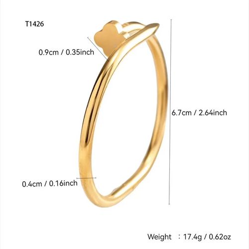 Women's Stainless Steel Bracelet Set, Flower Nail Design , Casual Style Elegant Jewelry Bracelet for Women, Perfect Gift for Her, High Quality Bracelet