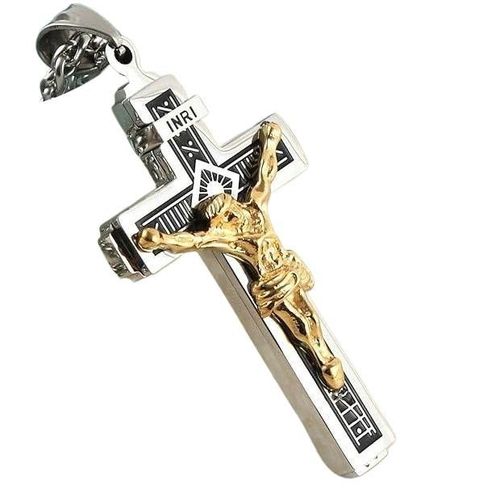 Men's Minimalist Faith Cross Necklace - Stainless Steel with Inscriptions, Durable Fashion Accessory | Halo Accessories