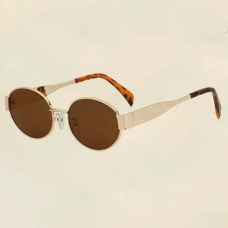 Women's 3-Pack Fashionable Oval Metal Frame Sunglasses - Tinted Lenses, Convenient Accessories for Women, Versatile for Daily Wear & Weekend Getaways, Ideal Gift