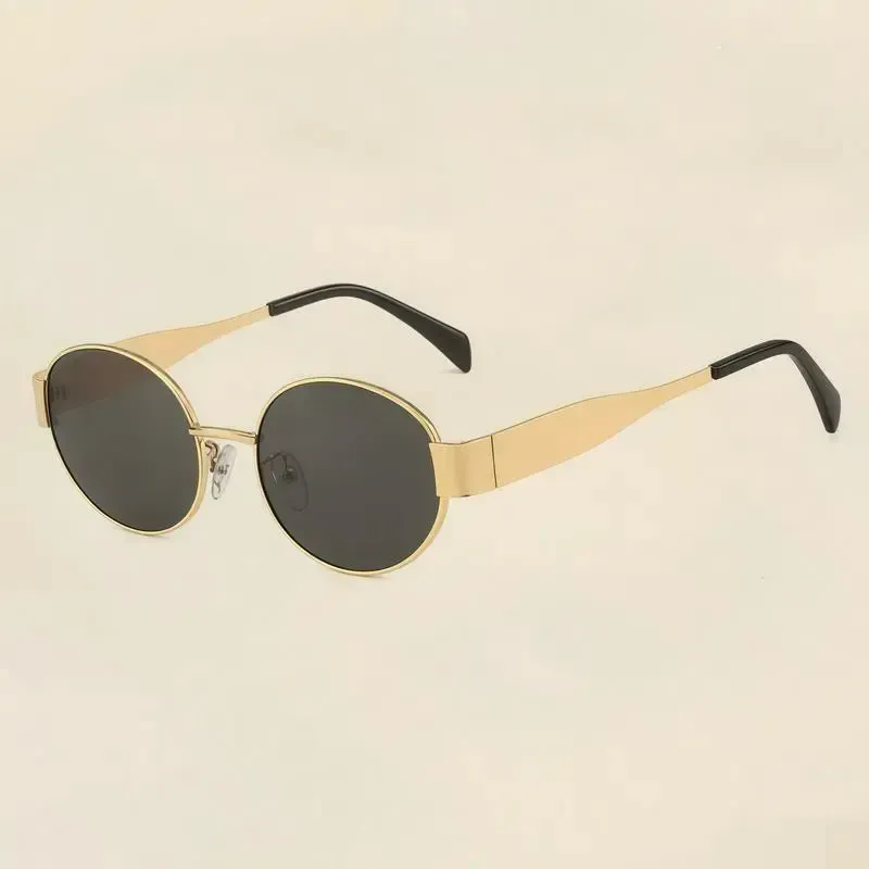 Women's 3-Pack Fashionable Oval Metal Frame Sunglasses - Tinted Lenses, Convenient Accessories for Women, Versatile for Daily Wear & Weekend Getaways, Ideal Gift