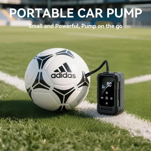 Portable air compressor air pump, 150PSI, 3X fast inflation, 6000mAh long-lasting battery life, suitable for inflating balls, bicycles, motorcycles, and car tires - multi-functional auto accessories! Men gifts!
