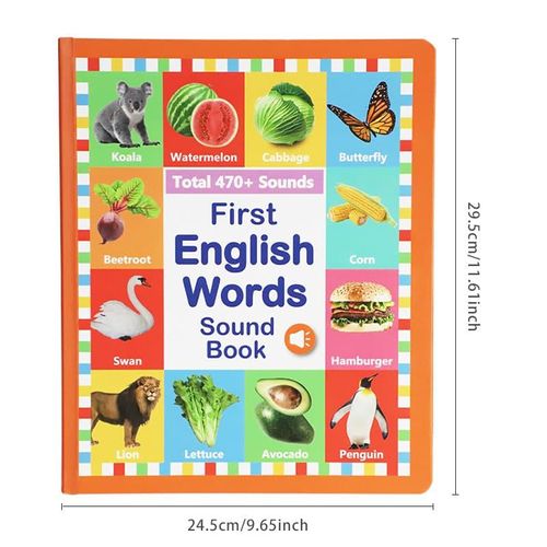 Toddler 1-6 Year Old | My First English Sound Toy – 470+ Words, 21 Themes, Fun Word Game & Bilingual Toys, Juguete Educativo for Educational Language, School Education & Perfect Educational Gift