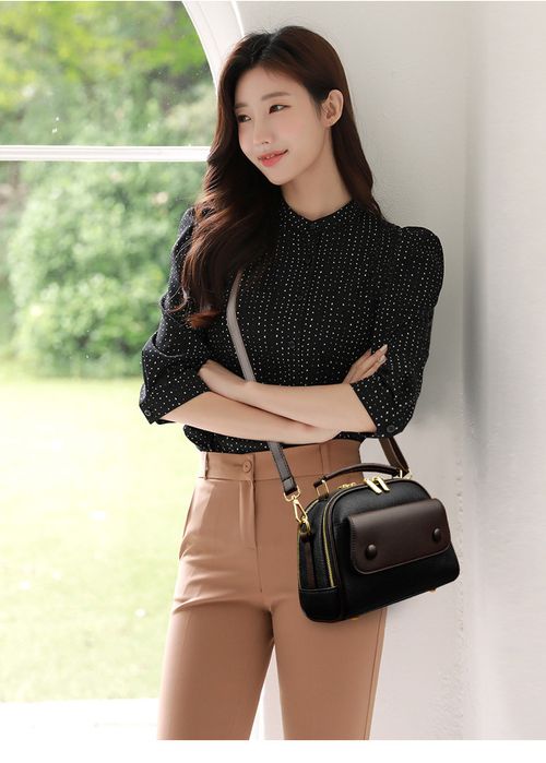 New Color-Block Women's Handbag with Wide Shoulder Strap - Stylish Single Shoulder Crossbody Bag, Minimalist Soft-Sided Tote, Fashionable Casual Multi-Layered Purse, Versatile Daily Bag for Women