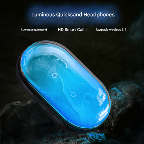 Hot Sale XG23pro Glow-in-The-Dark Liquid Sand Headphones | OWS Open-Ear Wireless Bluetooth Earbuds | Non-In-Ear Over-Ear Hook Design