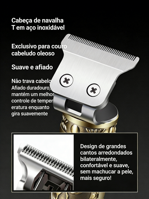 Máquina de Cortar Cabelo Profissional T-Blade - Modelo 2026 com Ecrã LCD e Design Gradiente Premium Barbeador Elétrico de Alta Precisão: Lâmina de Aço Inoxidável, 180 Min Autonomia - Ideal para Desenhos e Degradê Kit de Corte de Cabelo Completo: Tecnologia Alemã, Carregamento USB e Seguro para Toda a Família Clique para comprar agora, pagamento na entrega!