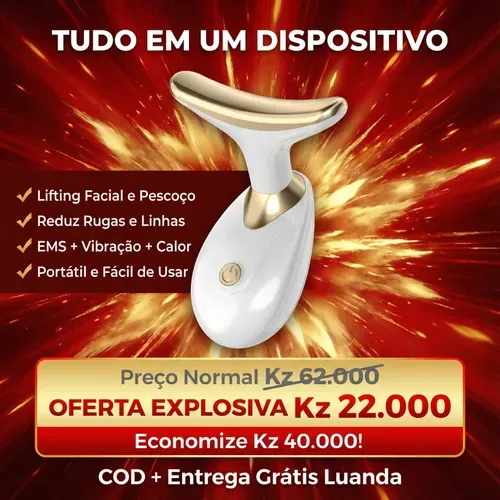 💕 Luanda ✨💆‍♀️ — Dispositivo Facial & Pescoço 💖 — Massagem Relaxante com Tecnologia EMS 🌸 — Lifting Diário Sem Sair de Casa 🏠 — Pele Lisa, Firme e Jovem Todos os Dias ✨