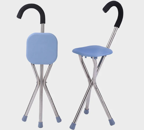 Elderly crutch stool stable three-legged support multi-functional elderly crutch stool walking rest stool