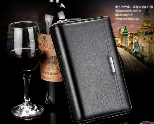 Multi-slot men's Clutch Bag Double zipper long wallet Business Clutch Bag Men's Clutch bag