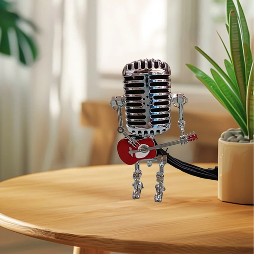 🎄Vintage Metal Microphone Robot Desk Lamp