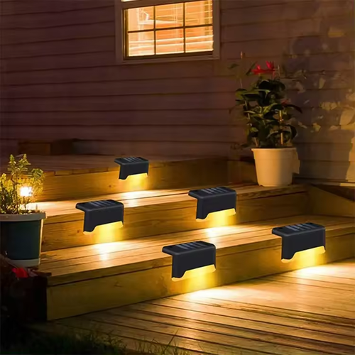 Solar step light Solar 7-figure light Fence light Garden LED landscape light Outdoor solar stair light