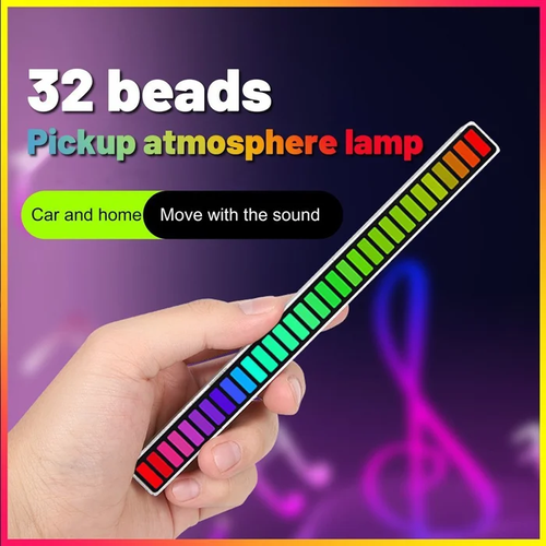 🎁4D creative RGB sound pickup light, voice controlled colorful music atmosphere light🔥