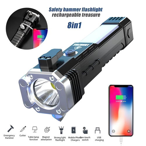 🔥LAST DAY 49% OFF🔥Multifunctional Safety Hammer FlashlightMultifunctional Safety Hammer Flashlight