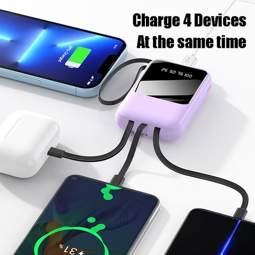 With cable charging bank small portable 20000 mah fast charge large capacity mobile phone universal mobile power