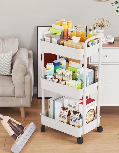 Cart storage shelf Kitchen bedroom snack storage shelf Bathroom Bathroom storage shelf Floor storage shelf