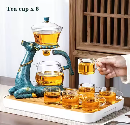 New type Magnetic High Borosilicate Heat Resistant glass teapot set