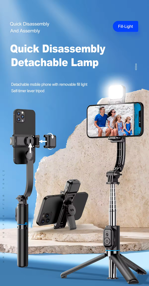 Bluetooth remote control fill light integrated floor mobile phone tripod