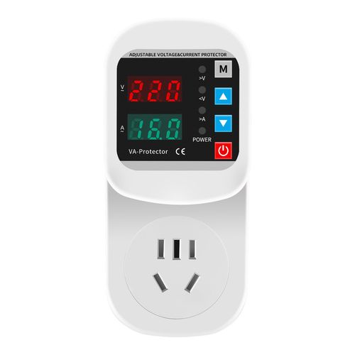 16A Voltage Protector Socket for Refrigerator & Air Conditioner with Overload Protection