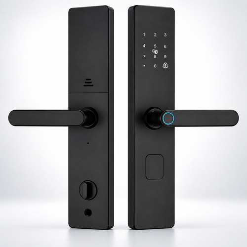 4-in-1 Fingerprint Smart Door Lock with Keypad, RFID Card & Key