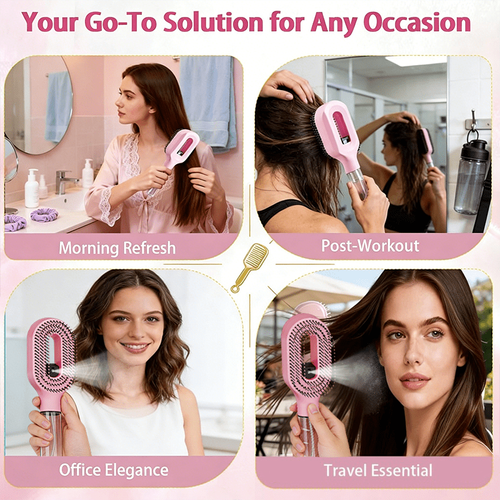 Spray comb with water tank