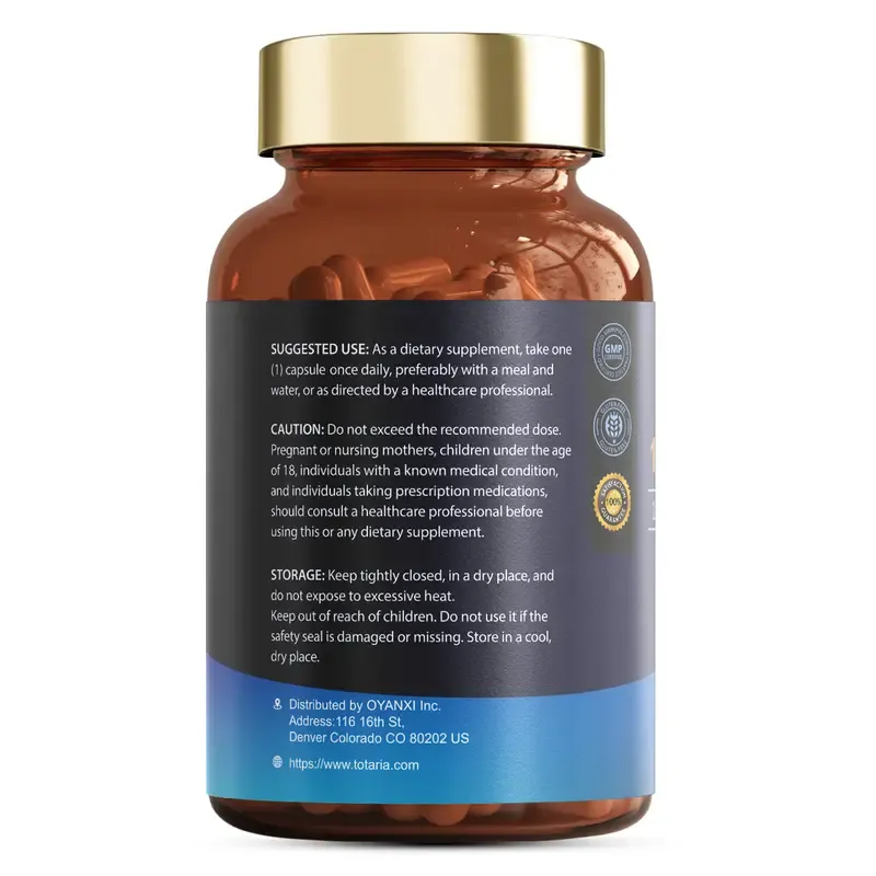 Totaria 12-in-1 Magnésio Complexo 700mg - Suplemento com Glicinato Citrato Malato Óxido Taurato Aspartato Orotato, Cápsulas Vegan para Suporte Muscular, Cardíaco e de Relaxamento