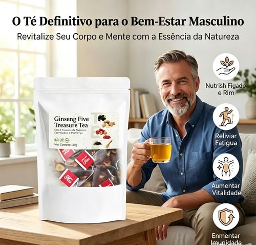 Fórmula de chá para os rins, Chá de Ginseng Cinco Tesouros, Chá Aromático Combinado Cinco Tesouros, Chá de Tâmara Vermelha, Chá de Goji, Chá para Homens, Chá da Saúde, Fórmula Herbal de Amora, Chá da Saúde WB