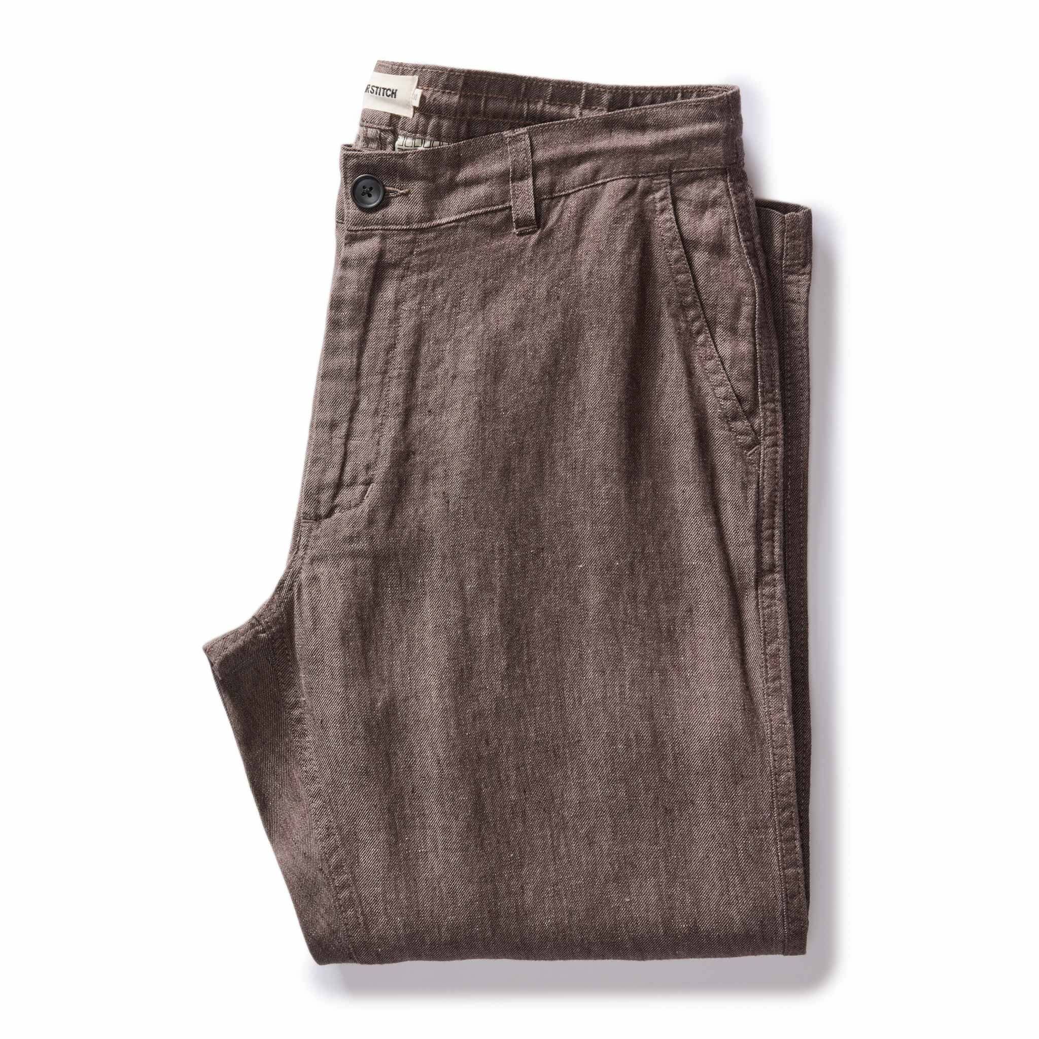 Sswnw Easy Pant in Cocoa Linen