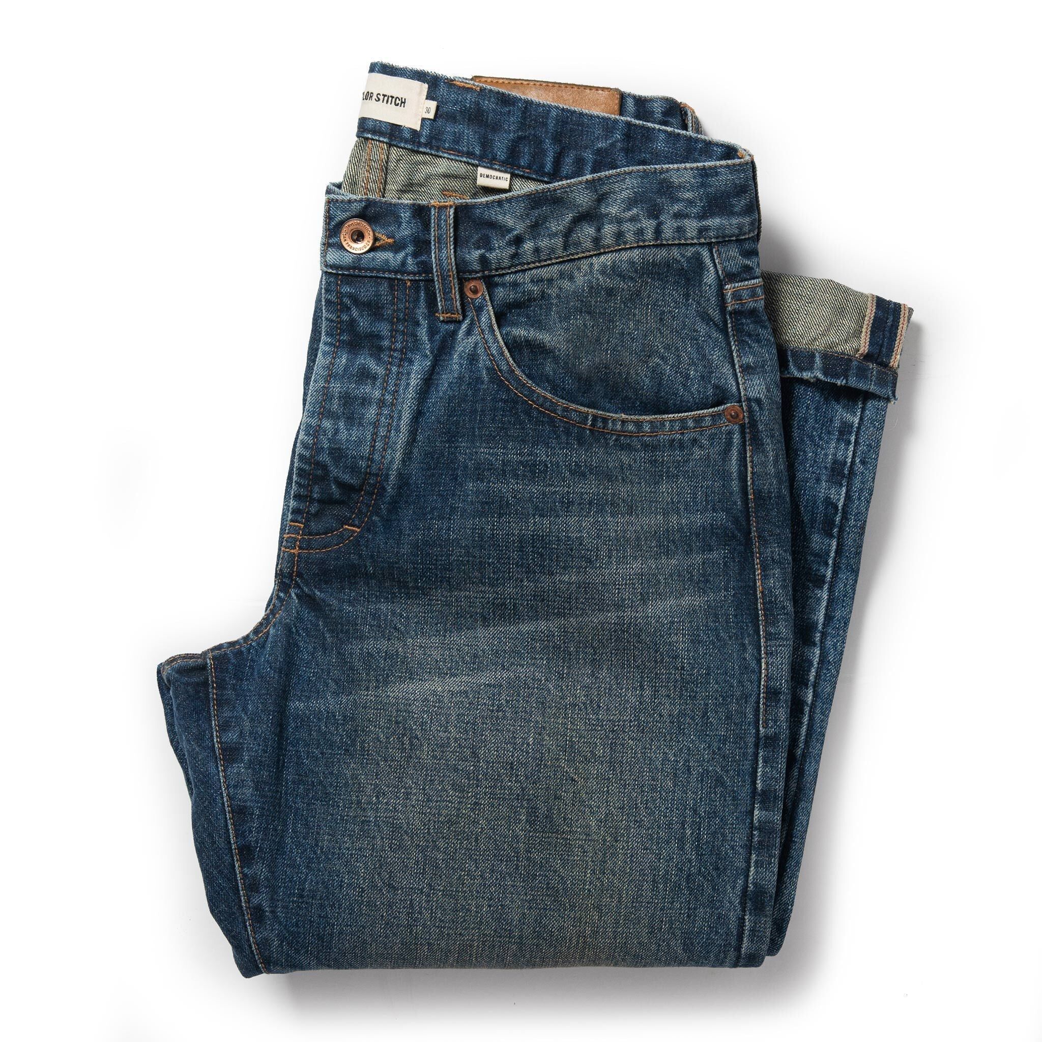 Sswnw Democratic Jean in 18-Month Wash Organic Selvage