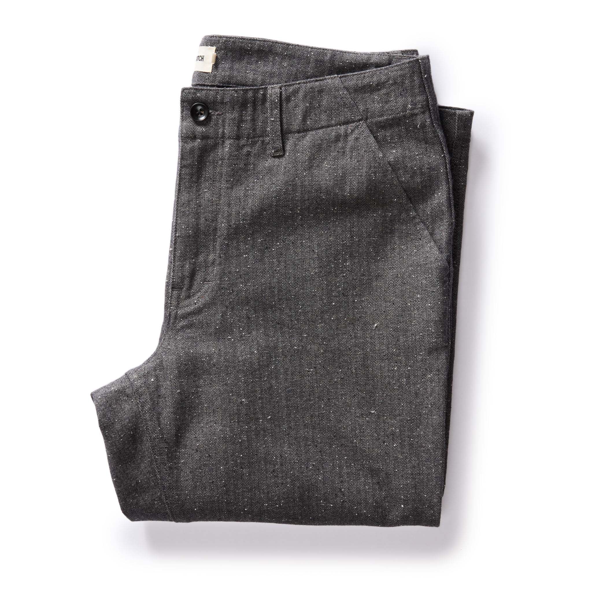 Sswnw Carnegie Pant in Granite Herringbone