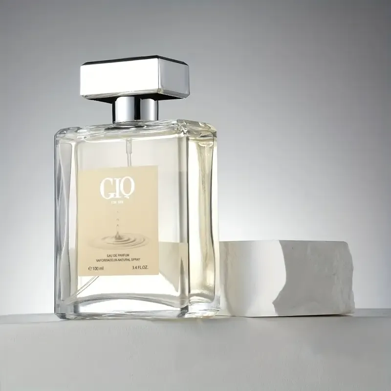 Aquatic Aromatic Eau de Parfum Spray for Men - Long-Lasting Sea Water, Lemon, Cedar & Musk Fragrance, Modern Transparent Bottle Design, Formaldehyde-Free, Ideal Gift for Christmas, Halloween, Valentine's Day, Occasion Perfume | Sophisticated Packaging | Transparent Glass Bottle