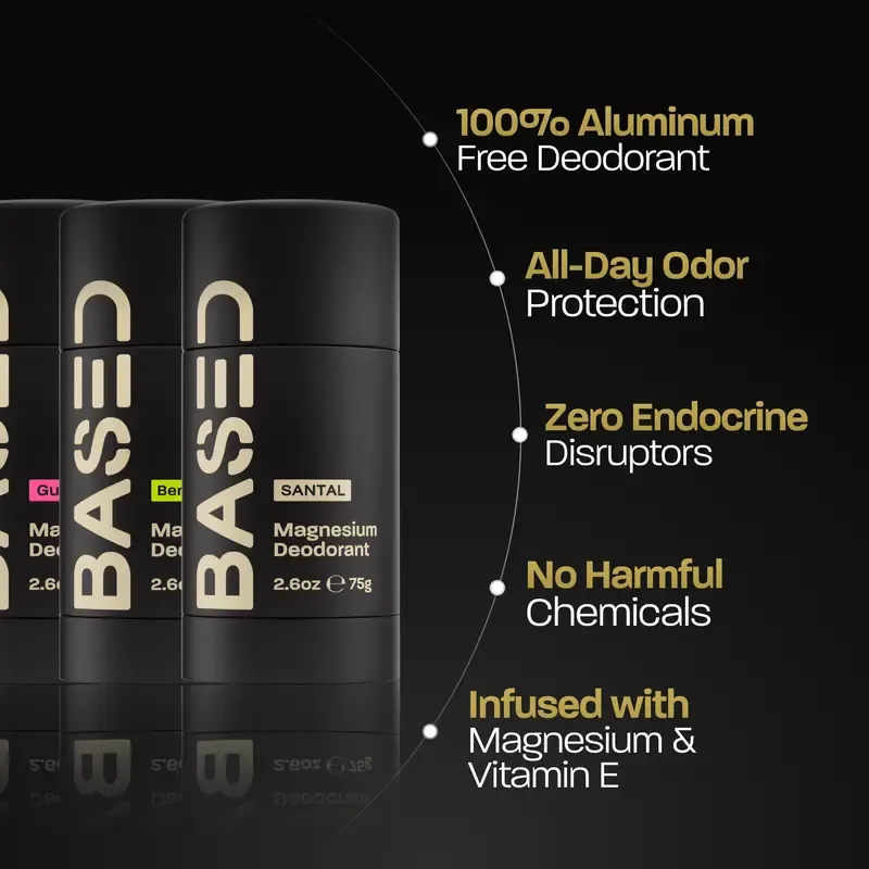 BASED High Performance Deodorant |Cash on Delivery| Aluminum Free | 24 Hour Odor Protection | Simple, Effective, BASED.