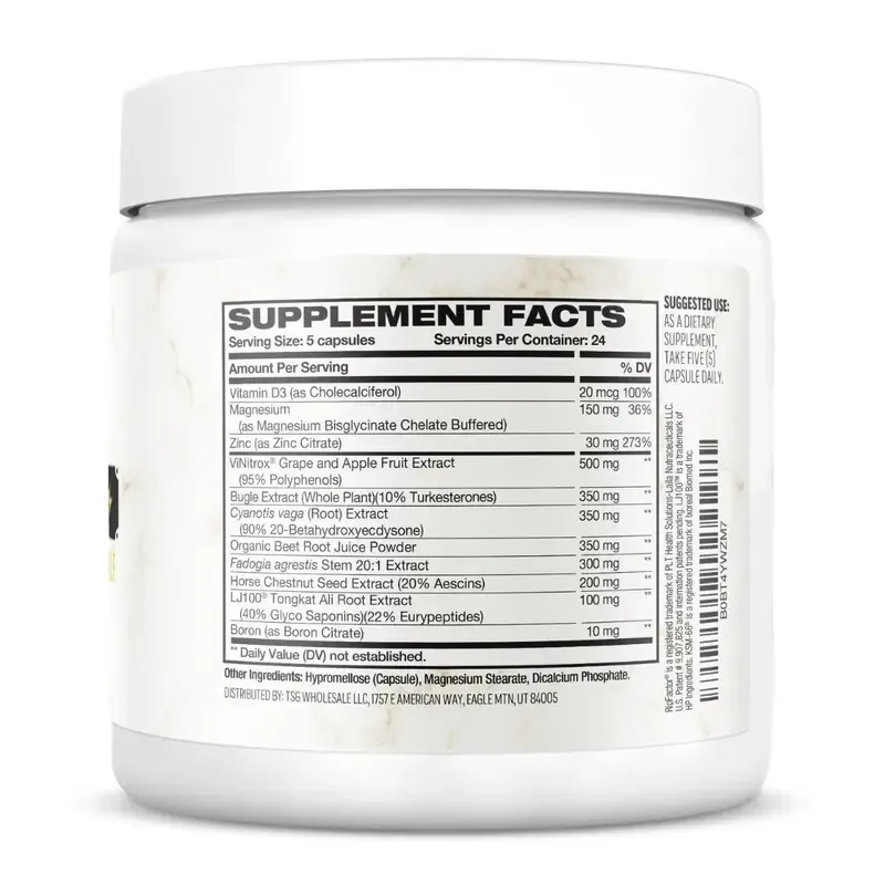 Top Shelf King Maker - 13-in-1 Dietary Supplement for Men | 120 Capsules | Pre Workout Powder | Optimum Fitness & Healthcare | Backed by Science