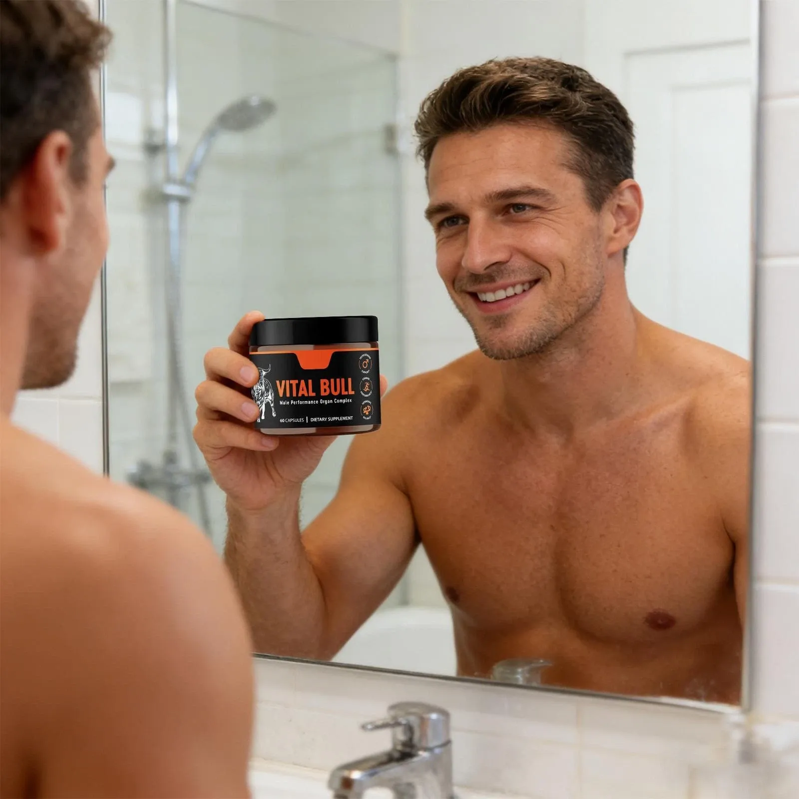 Vital Bull Beef Organ Supplement for Men with Grass Fed Liver, Testicle, Prostate & Bone Marrow – Freeze Dried Beef Organ Capsules for Nutrient Support – 30 Day Supply