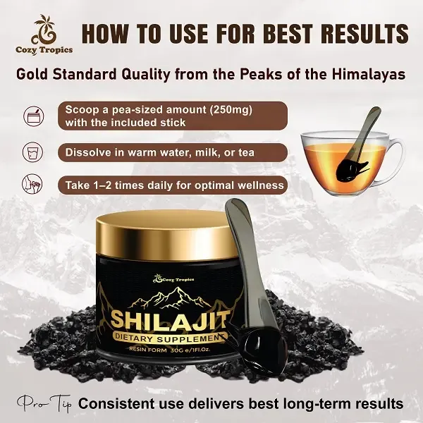 Pure Himalayan Shilajit Resin – 85+ Minerals for Daily Energy & Vitality in Ghana