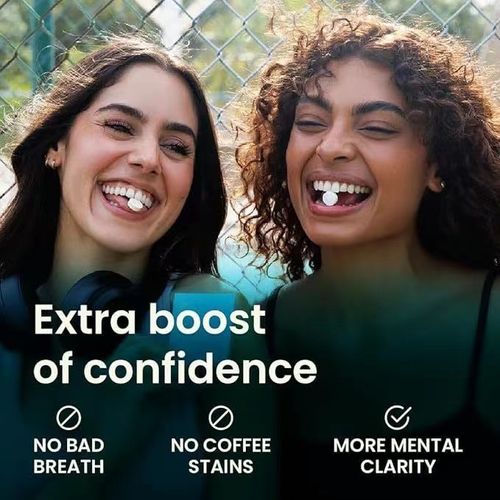 Neuro Energy Caffeine Gum Mints for Energy & Focus - Sugar-Free with L theanine, Caffeine, Vitamin B12 & Vitamin B6 - Peppermint Flavor