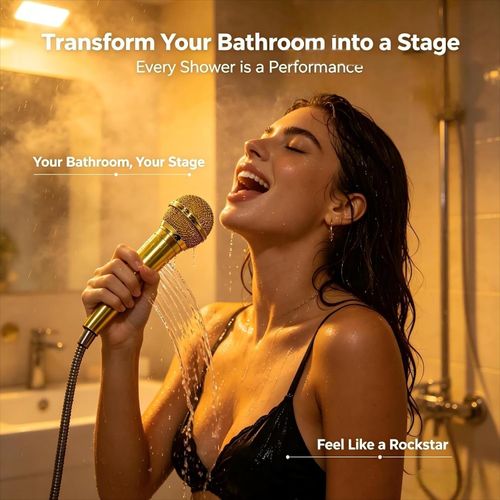 Microphone-Shaped Creative Showerhead