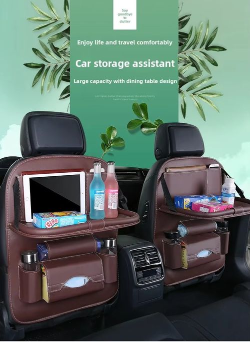 New Arrival Pu Leather Car Seat Back Organizer for Universal Cars